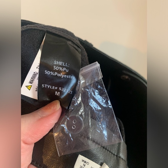 Mustard Seed Black Faux Leather Wide Leg Pants - Picture 8 of 8